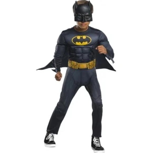 Rubies DC Batman Muscle Halloween Costume w/Cape/Mask Boys New Medium 3 Piece - Picture 1 of 1